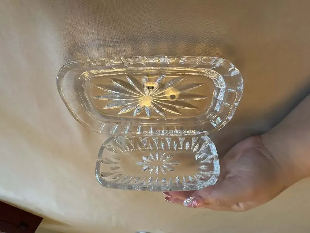Marquis by Waterford Canterbury Crystal Covered Butter Dish